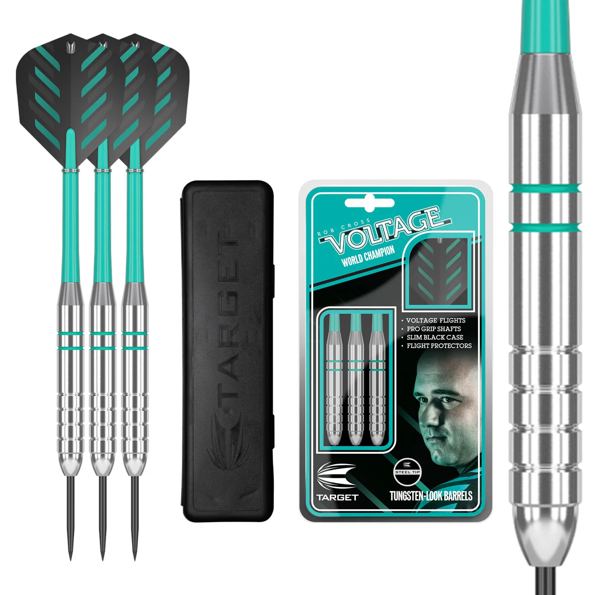 ROB CROSS STEEL TIP DARTS BY TARGET 24g