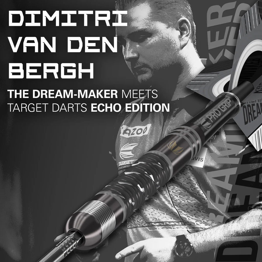 DIMITRI VAN DEN BERGH X ECHO 90% TUNGSTEN SP STEEL TIP DARTS BY TARGET