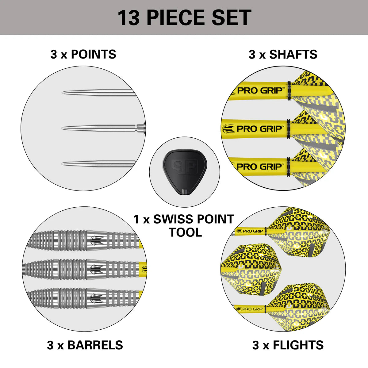 BOLIDE 05 SWISS POINT 90% TUNGSTEN STEEL TIP DARTS BY TARGET