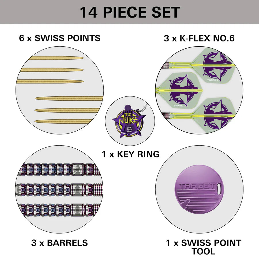 Luke Littler World Champion 2025 Edition 90% Tungsten SP Steel Tip Darts by Target