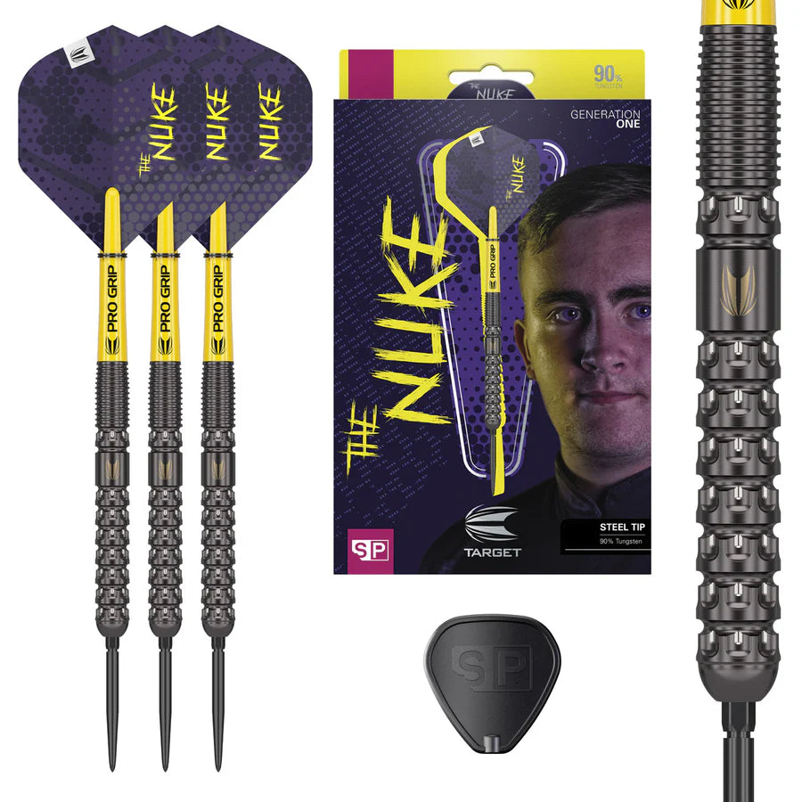 Luke Littler 90% Tungsten Swiss Point Steel Tip Darts by Target
